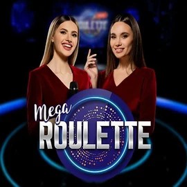 Mega Roulette online game logo by Pragmatic Play on instantcasinoo.ca